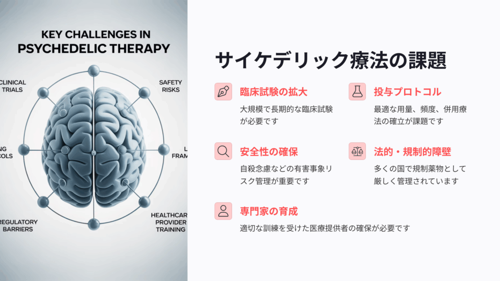 サイケデリック療法の課題