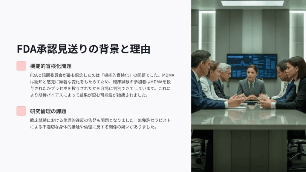 FDA承認見送りの詳細な背景と理由
