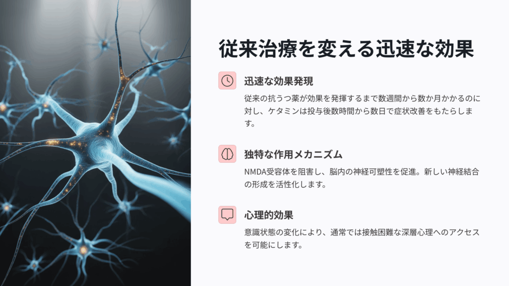 ケタミン療法の効果とメカニズム