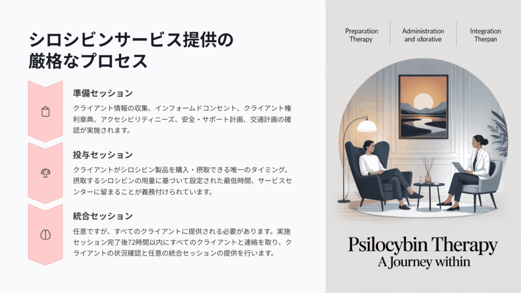 シロシビンサービス提供の厳格なプロセス