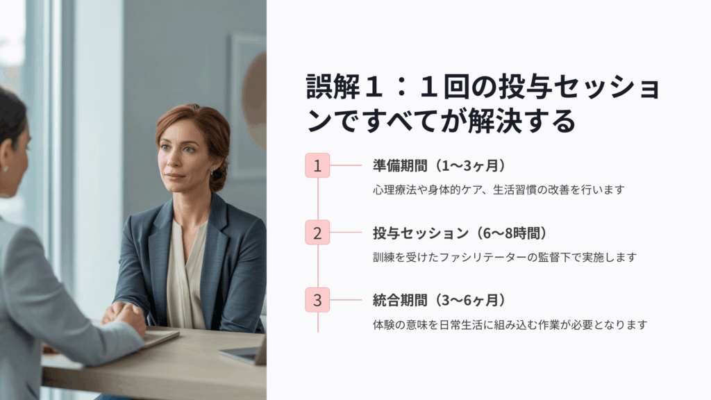 シロシビン療法の誤解:1回のセッションですべてが解決する