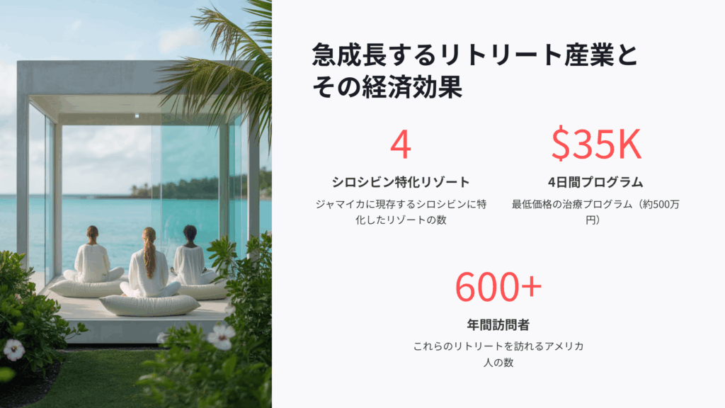 ジャマイカのサイケデリックリトリートの経済効果