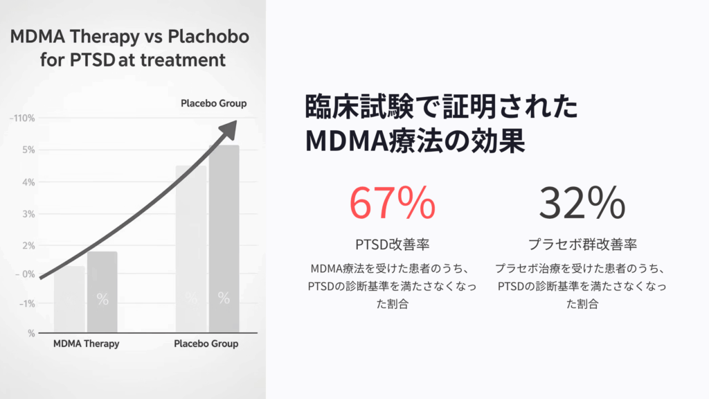 臨床試験で証明されたMDMA療法の効果