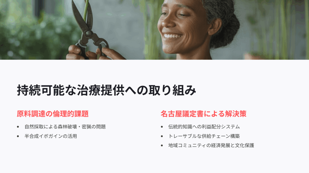 持続可能なイボガイン治療提供への取り組み